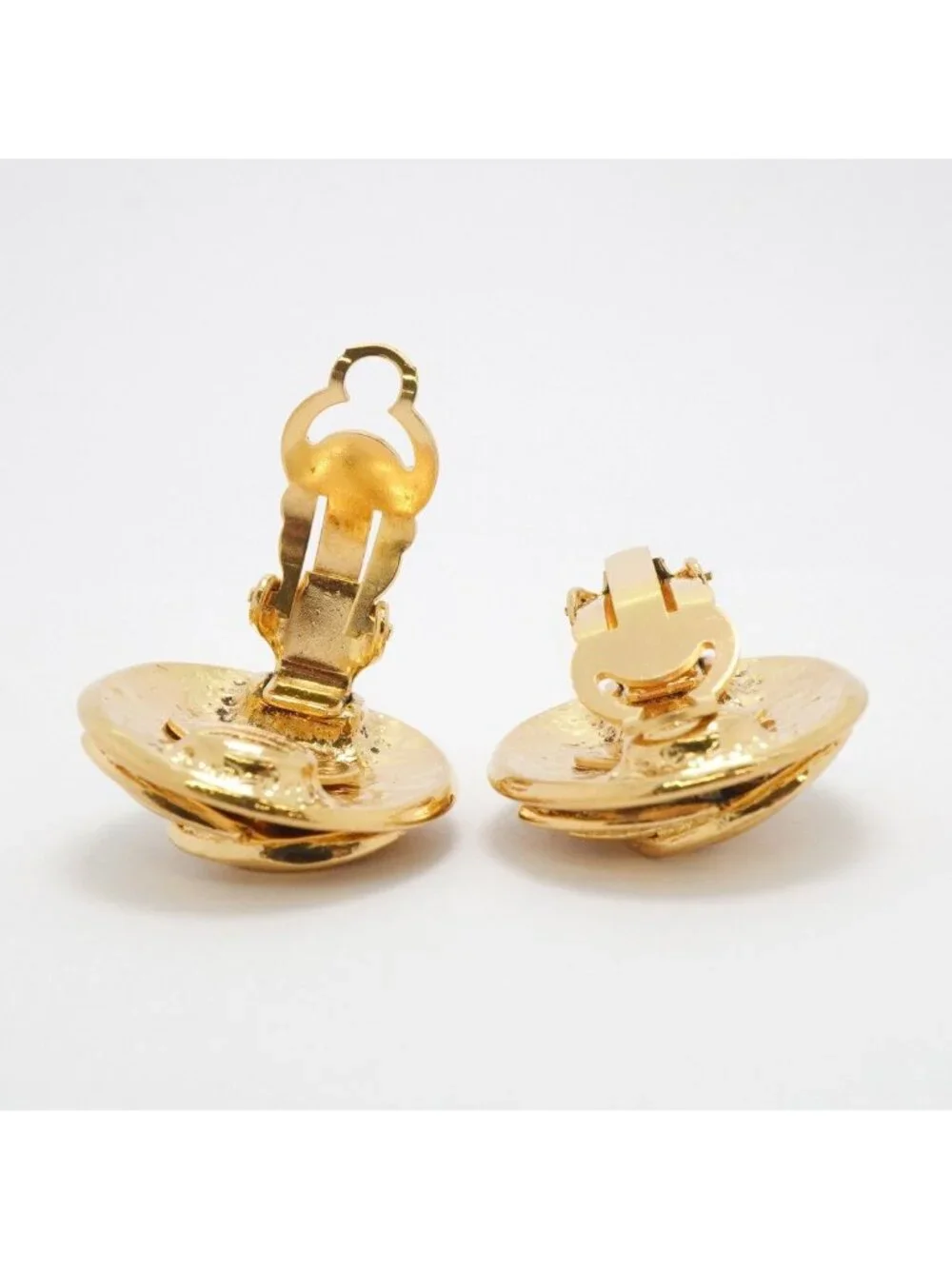 Chanel Earrings Vintage CC Logo Round